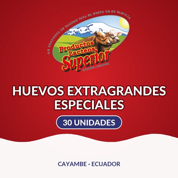 Huevos extragrandes especiales (30 unidades)