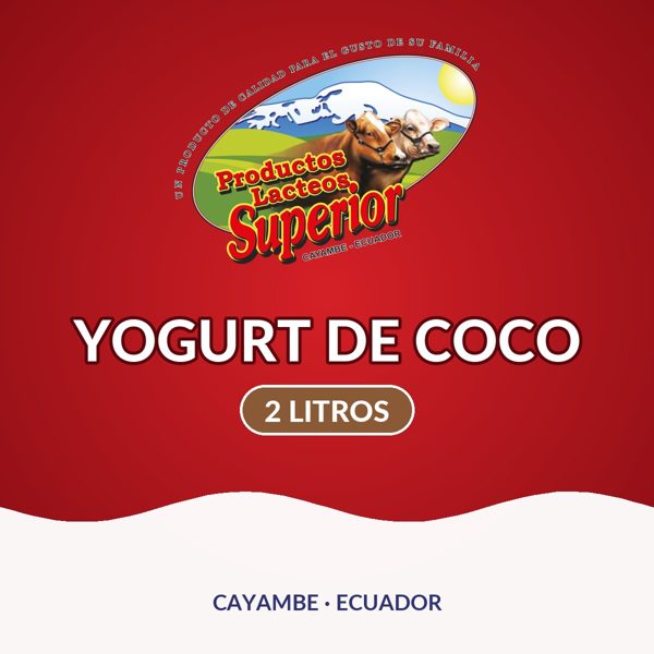 Yogurt de coco de 2 litros