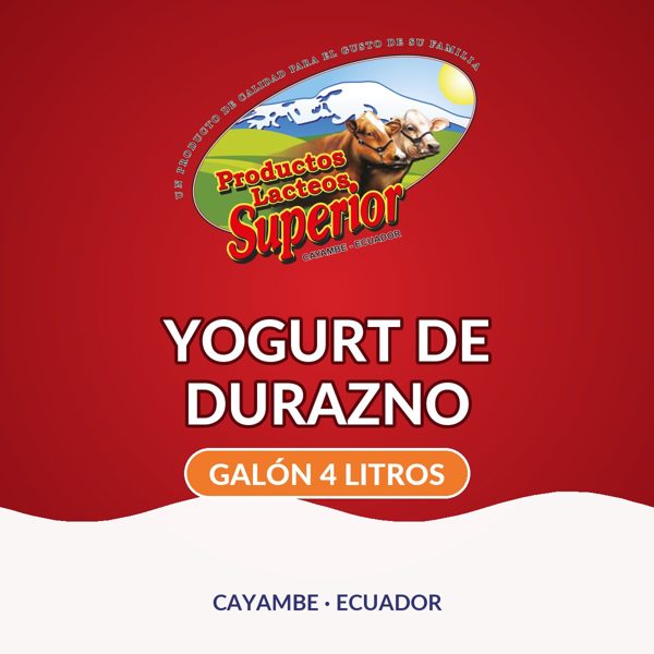 Yogurt de durazno Galón