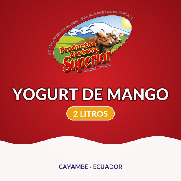 Yogurt de mango de 2 litros