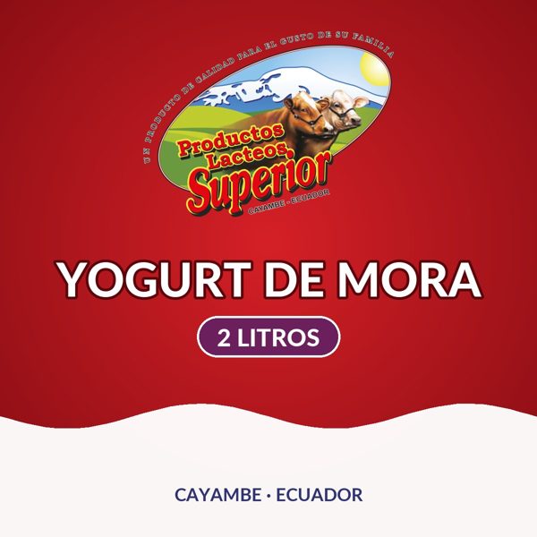 Yogurt de mora de 2 litros