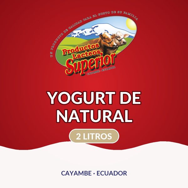 Yogurt natural de 2 litros